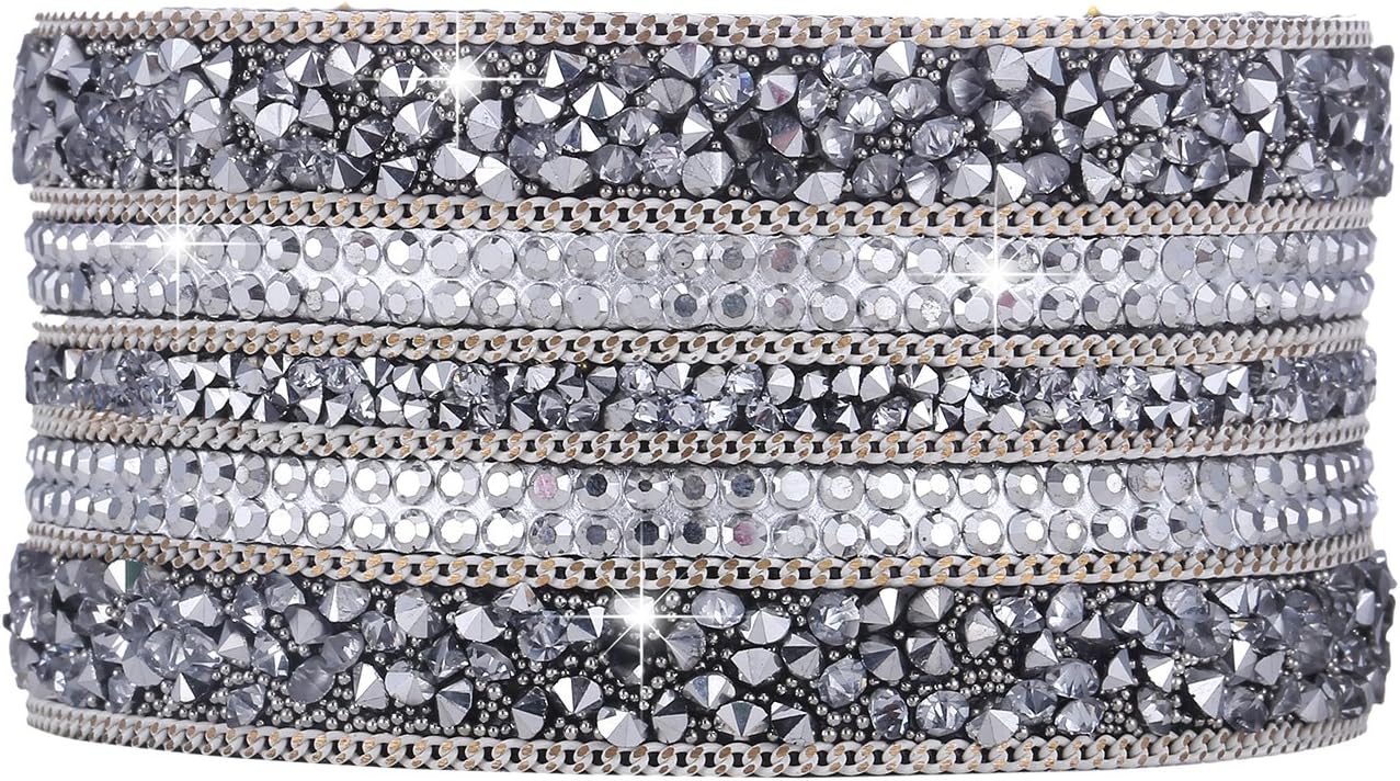 Detalle de Morella Bracelet pour Femme, Large – zircons et fermeture magnétique