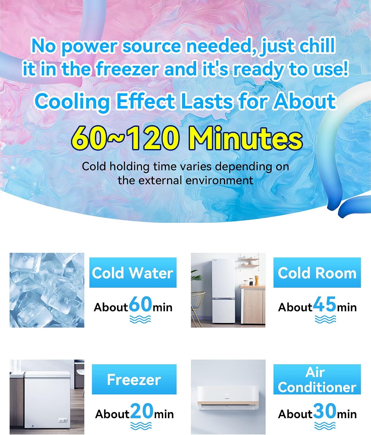 Thumbnail 6 de Neck Cooling Tube Wraps Ice Ring Neck Cooler