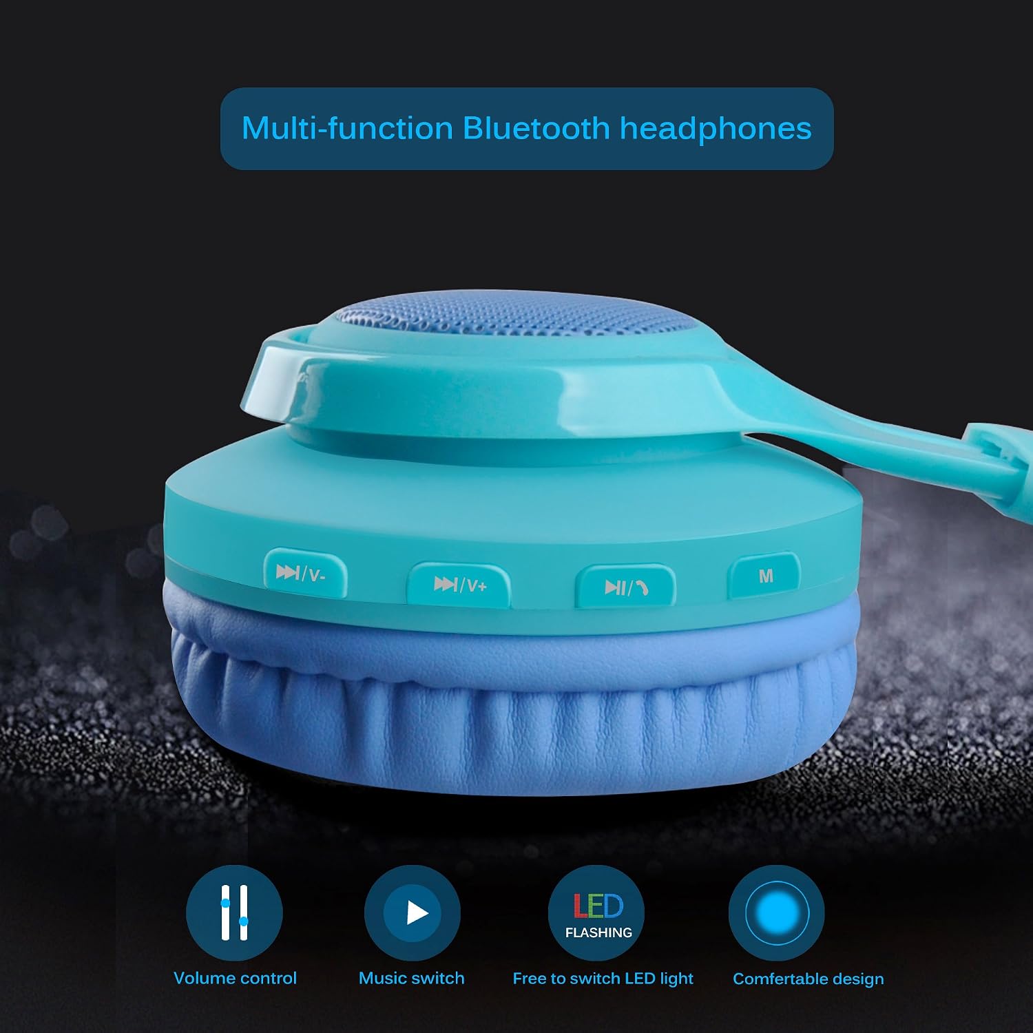 Detalle de Riwbox WT-7S Kids Bluetooth Headphones 40mm