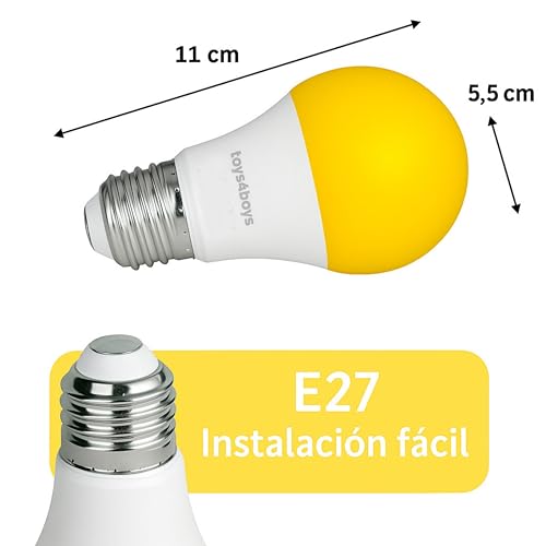 Detalle de Toys4Boys Bombilla LED Ámbar E27: Luz cálida, ojos felices y descanso suave