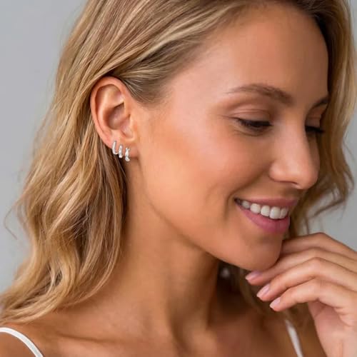 Detalle de Aretas sterling silver earrings set