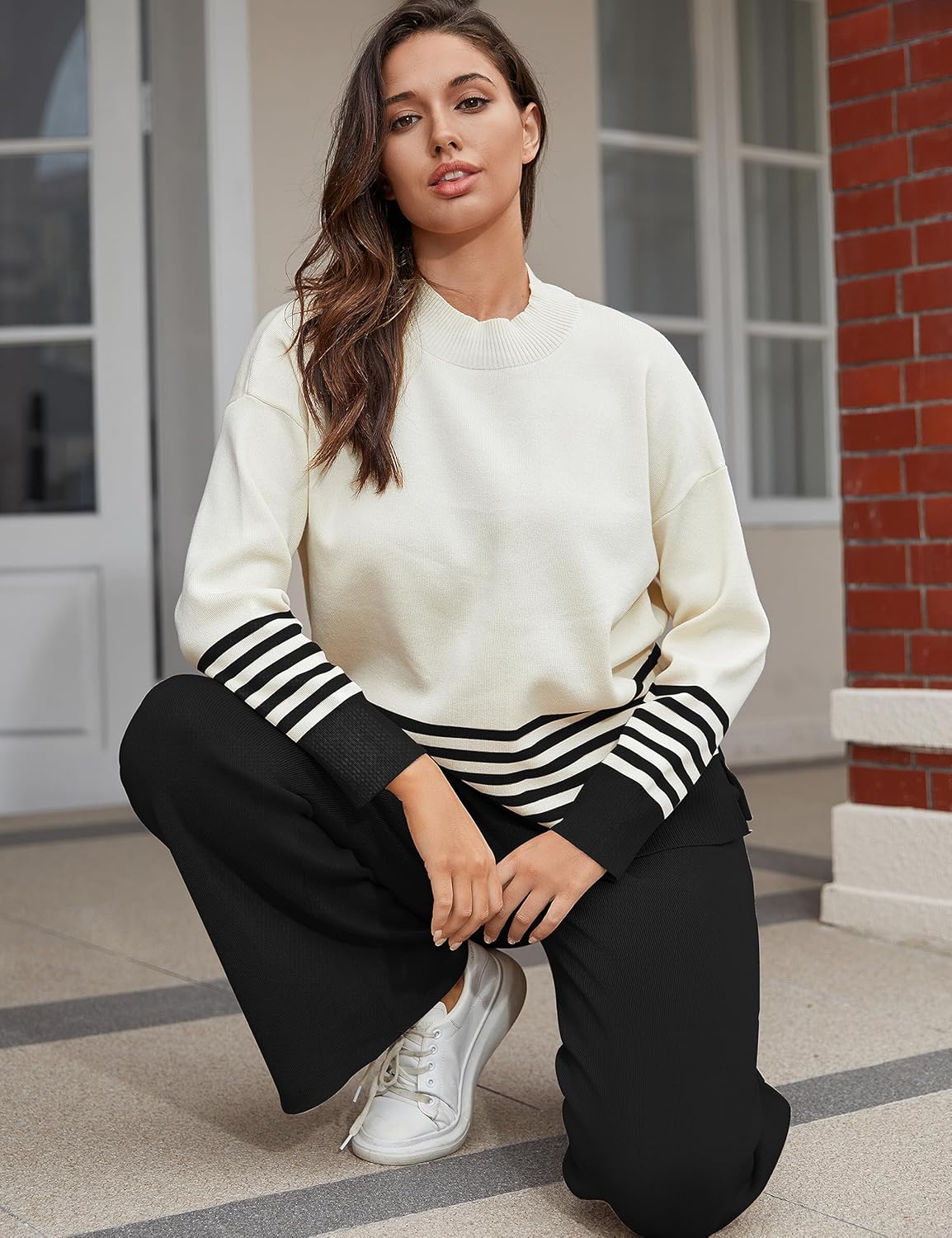 Thumbnail 4 de Tanming Women's Lounge Set 2‑Piece Knit 1 emoji