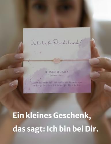 Thumbnail 6 de happymaker – Seelentröster Geschenk: Rosenquarz-Armband, handgefertigt in Deutschland