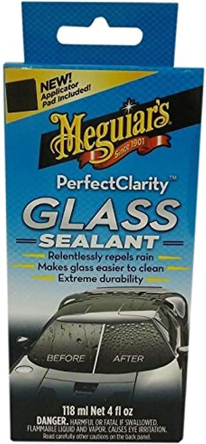 Detalle de Meguiar's G8408EU Polish Vitres et Pare-Brise – 236 ml, transparence restaurée des vitres marquées par le sel et les UV