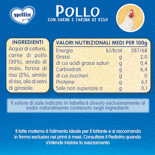 Thumbnail 3 de Mellin Omogeneizzato Mix Gusti Carne Naturale 24x80g — per le pappe, mix di manzo, pollo e vitello