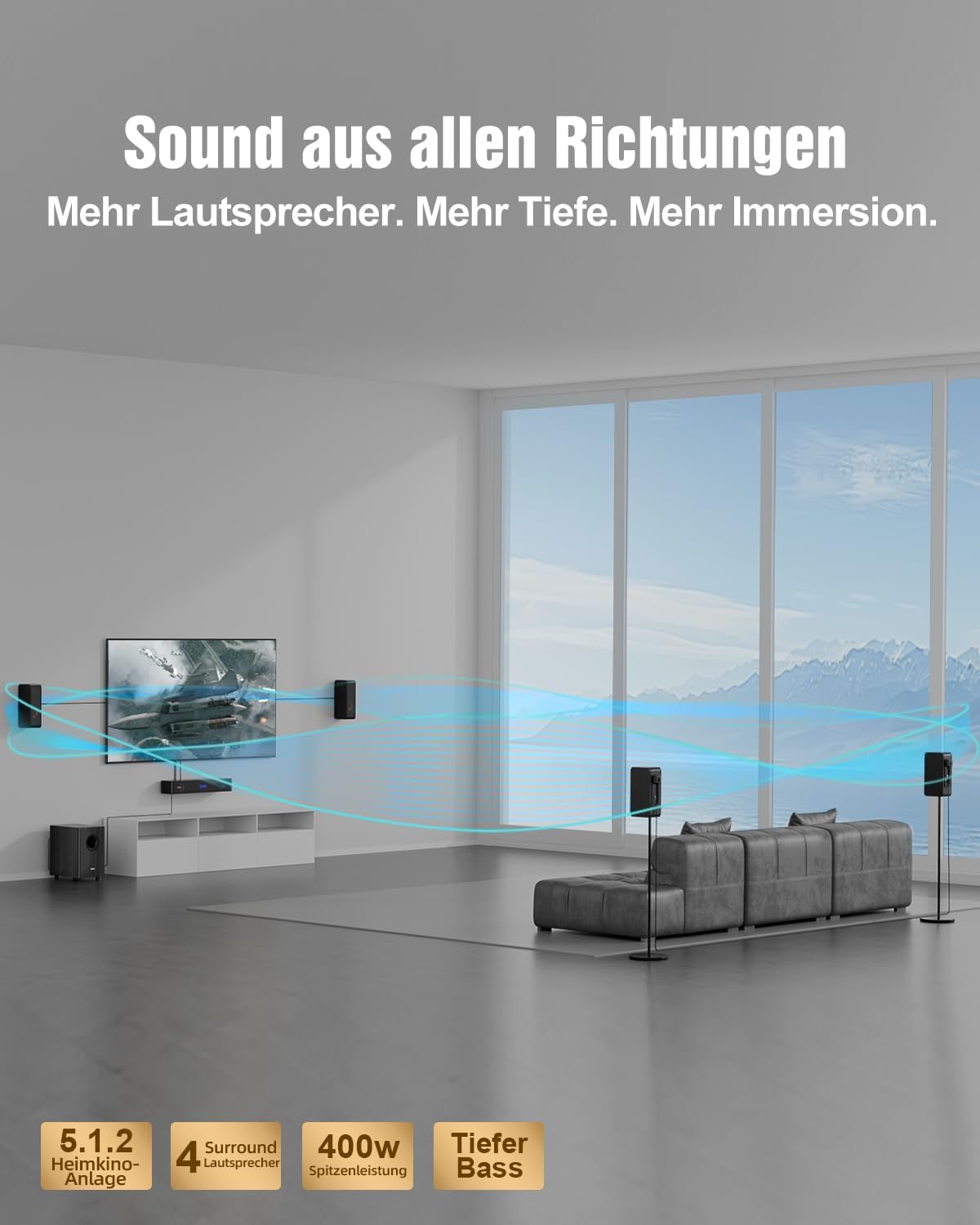 Thumbnail 1 de Hölzern N512 400W Soundbar für TV