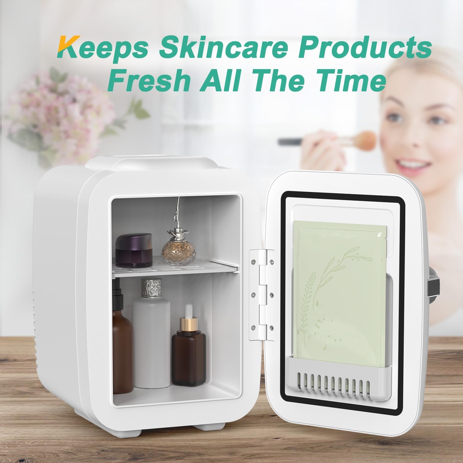 Thumbnail 4 de CROWNFUL 4L Mini Fridge Skin Care Cooler