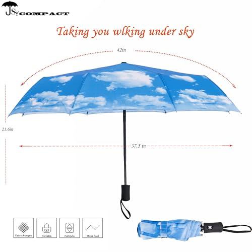 Thumbnail 1 de SY COMPACT Travel Umbrella Windproof Automatic Unbreakable UV Protection