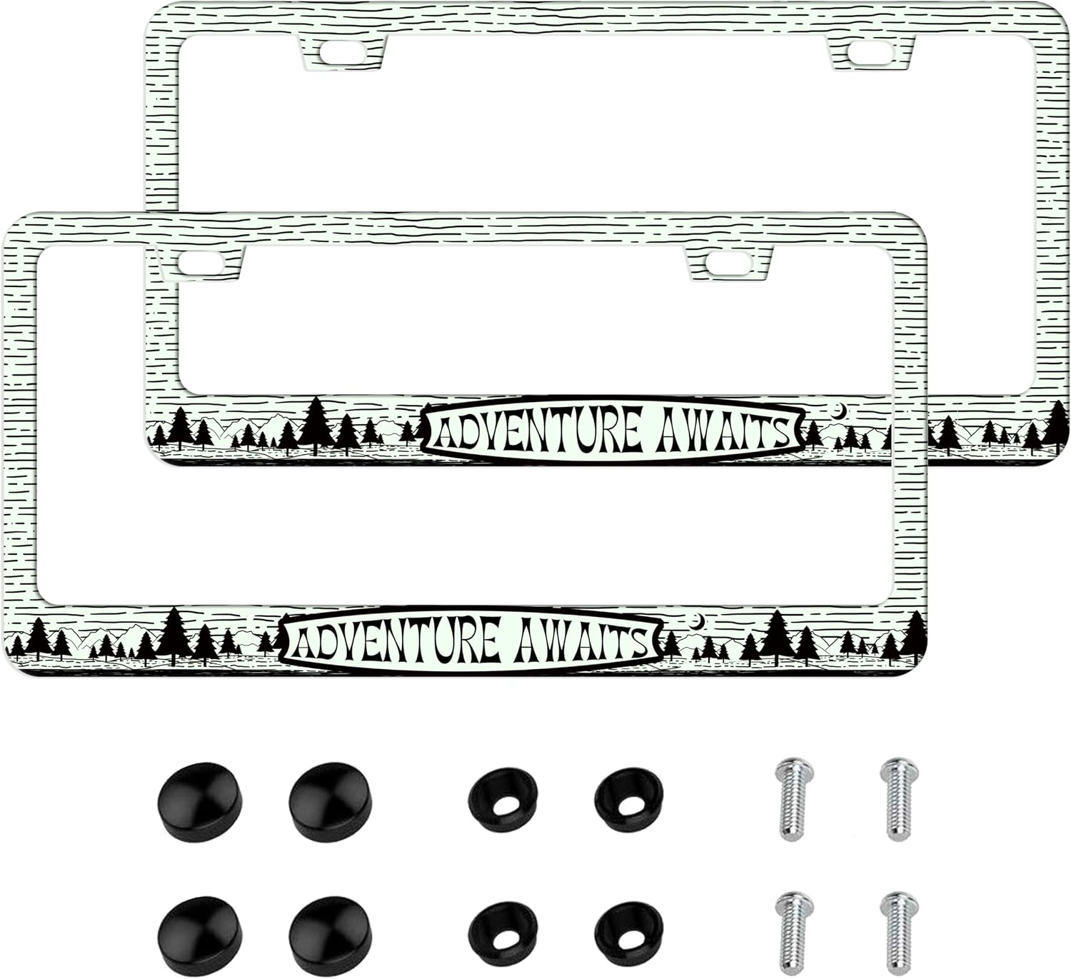 Detalle de Adventure Awaits License Plate Frame, 2-Hole