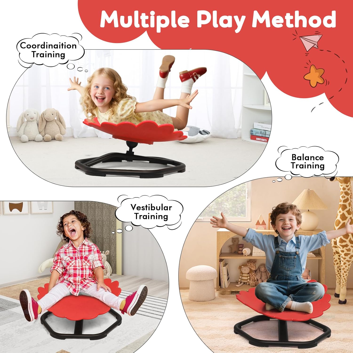 Detalle 2 de Kids Sensory Spinning Chair 1 seat