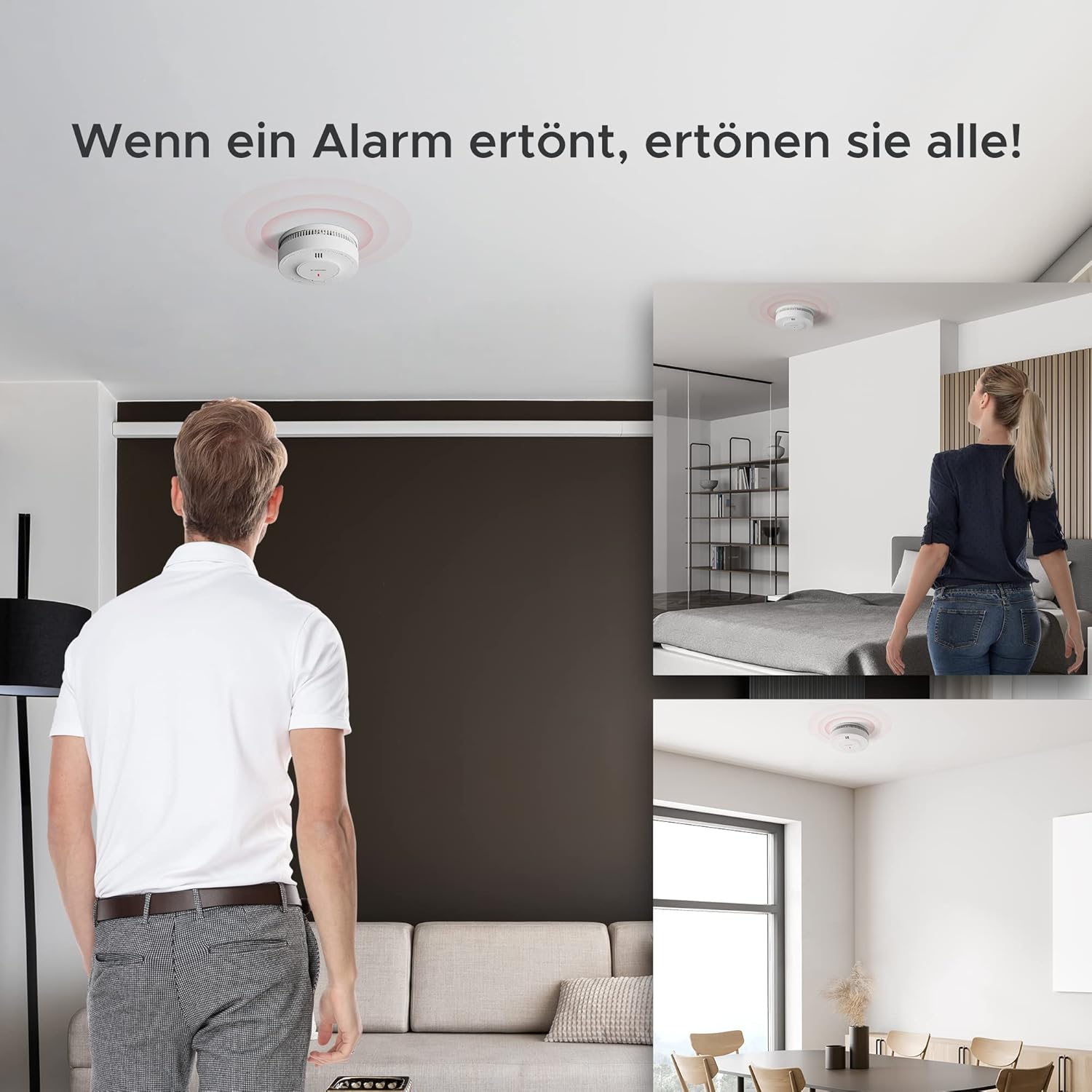 Thumbnail 1 de X-Sense SD19-W vernetzter Rauchmelder mit 10 Jahre Batterie, Stummschaltung – 6er Set (EN 14604)