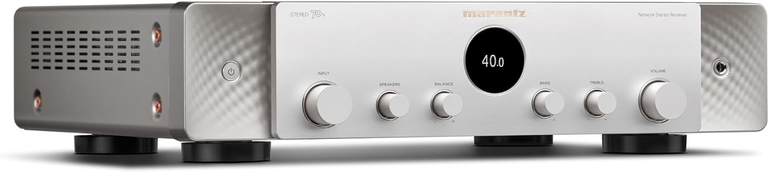 Detalle de Marantz STEREO 70S – stereofoniczny wzmacniacz HDMI, 75 W + 75 W, srebrny