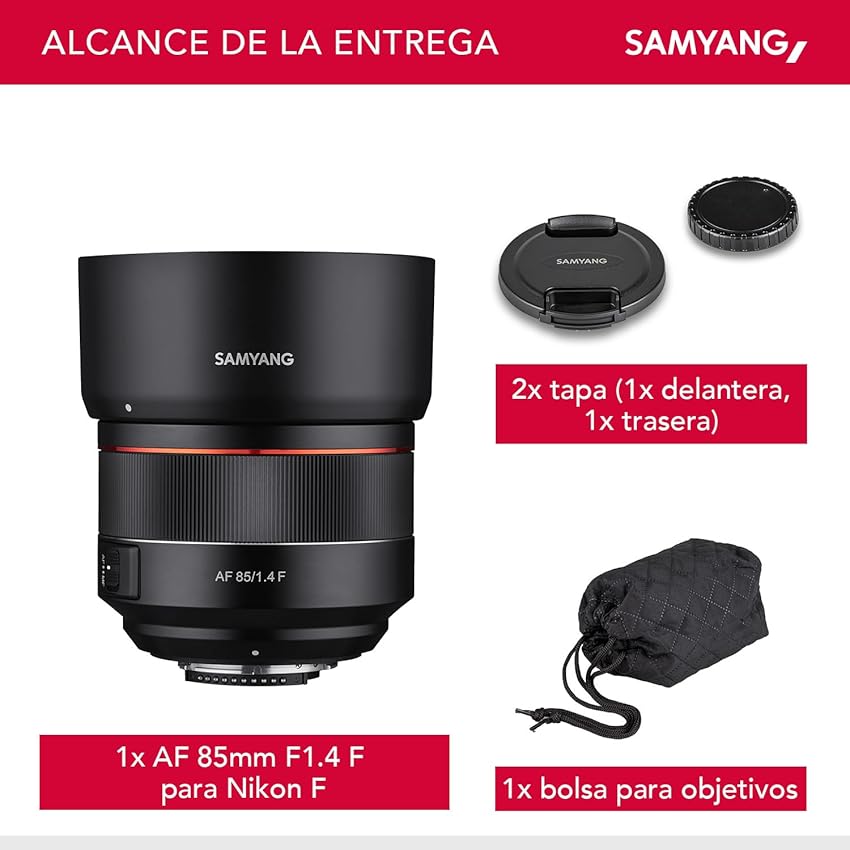 Thumbnail 6 de Samyang SA7073: objetivo AF 85 mm F1.4 para Nikon F