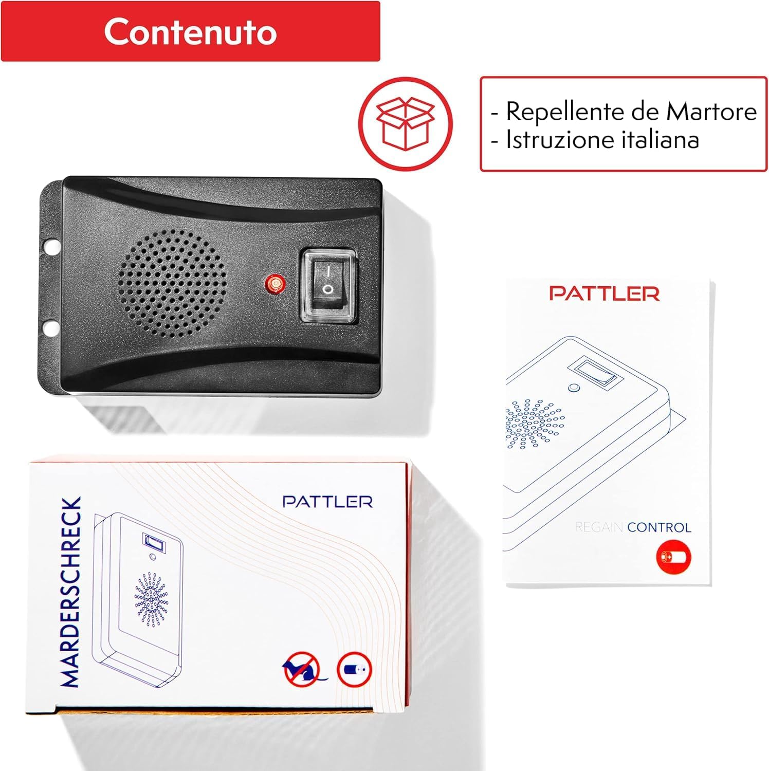 Thumbnail 6 de PATTLER® Dissuasore per Martore a Batteria – Raggio di 40 m² con Ultrasuoni ed Effetto Anti-Abituamento
