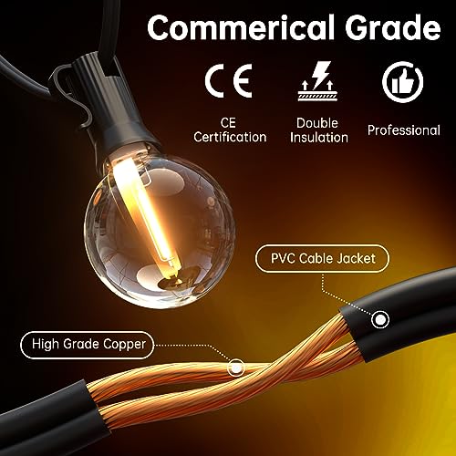 Detalle de SON4SUN Guirlande lumineuse extérieure 10 m | 28 LED G40, IP44, connectable