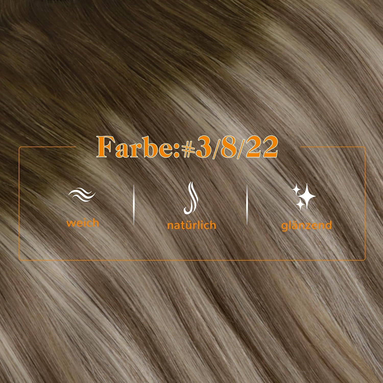 Detalle 2 de Easyouth Echthaar Zopf Extensions 50 cm 💇♀