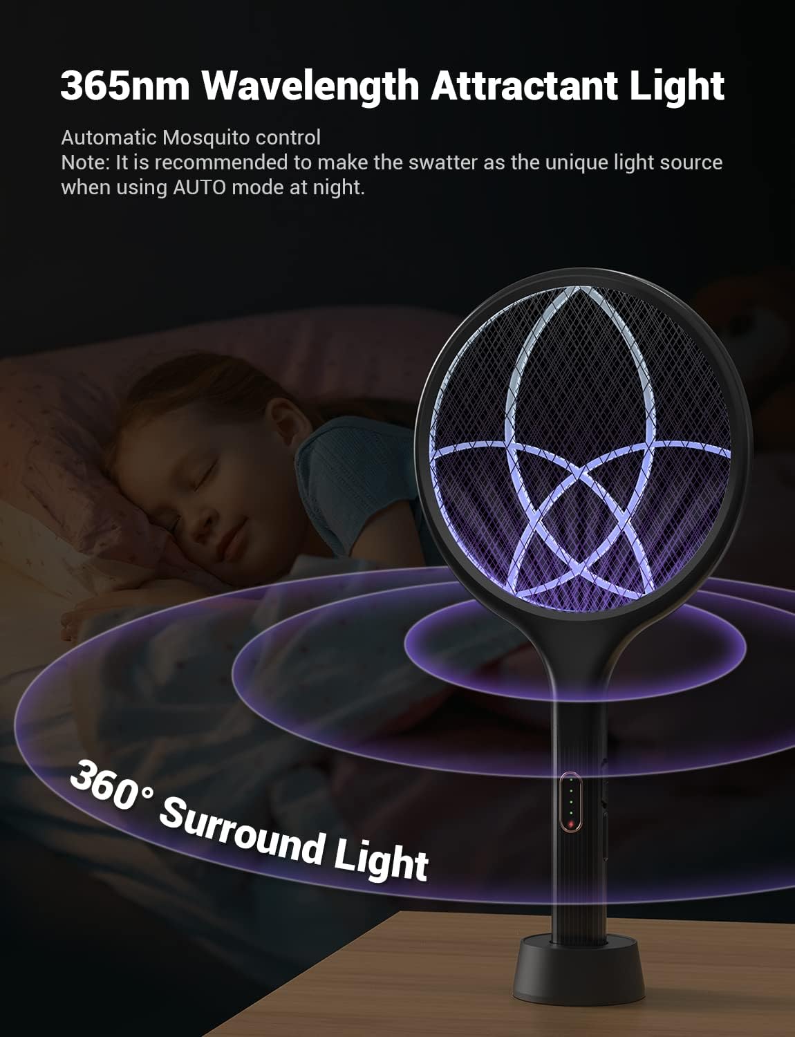 Thumbnail 2 de YISSVIC Electric Fly Swatter Racket with 4000V Grid (1500 mAh) – USB-C Charging, Indoor/Outdoor Bug Zapper