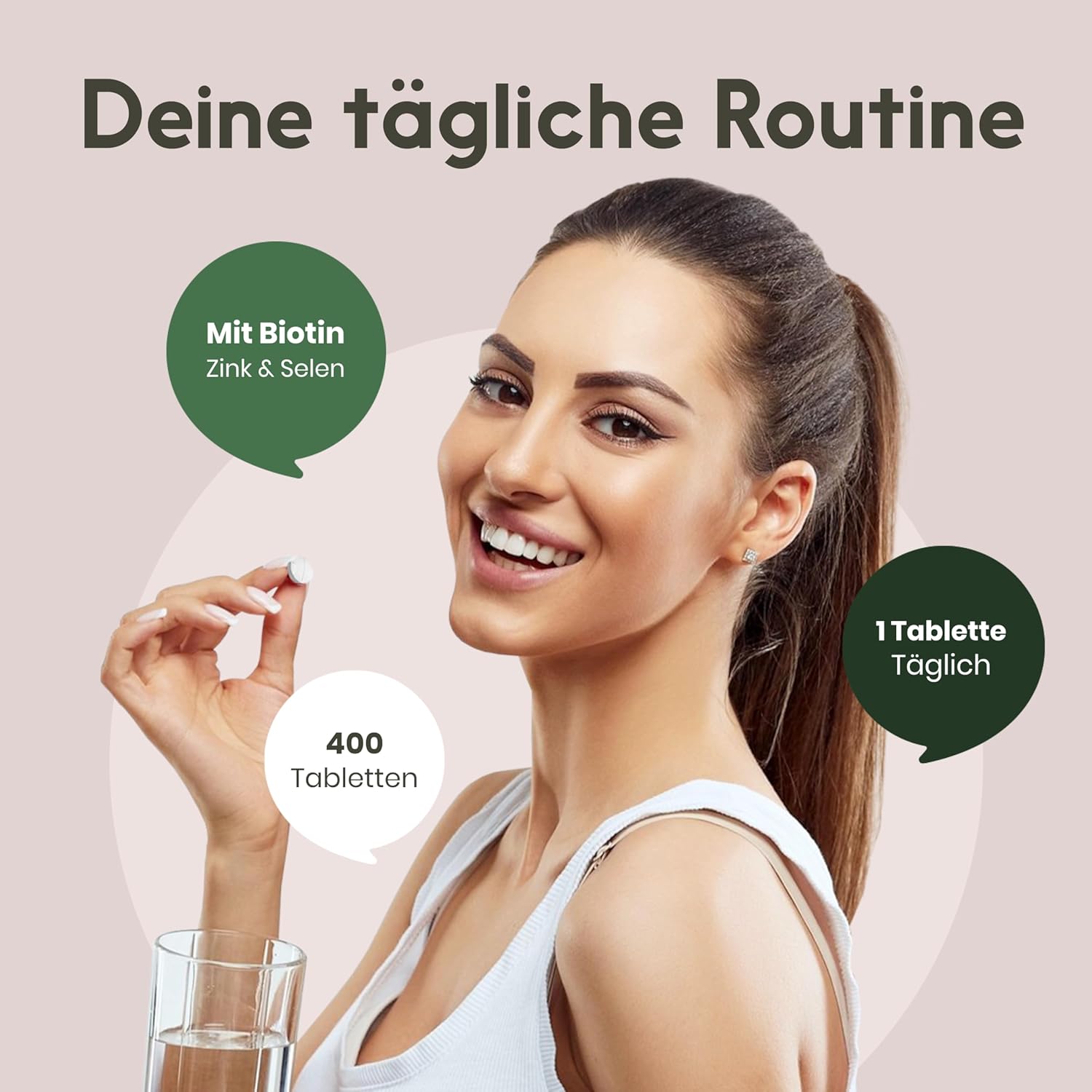 Thumbnail 2 de Biotin 10.000 mcg mit Zink & Selen Tabletten