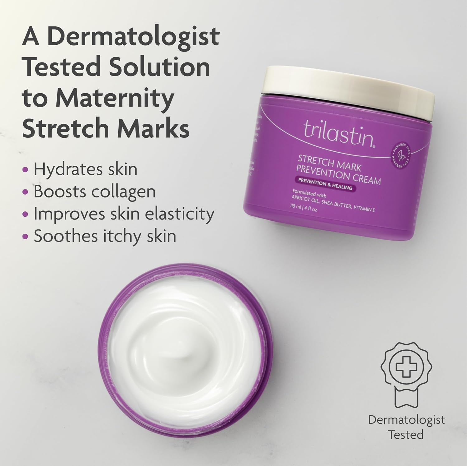 Detalle 2 de TriLASTIN Pregnancy Stretch Mark Cream 4 Fl Oz