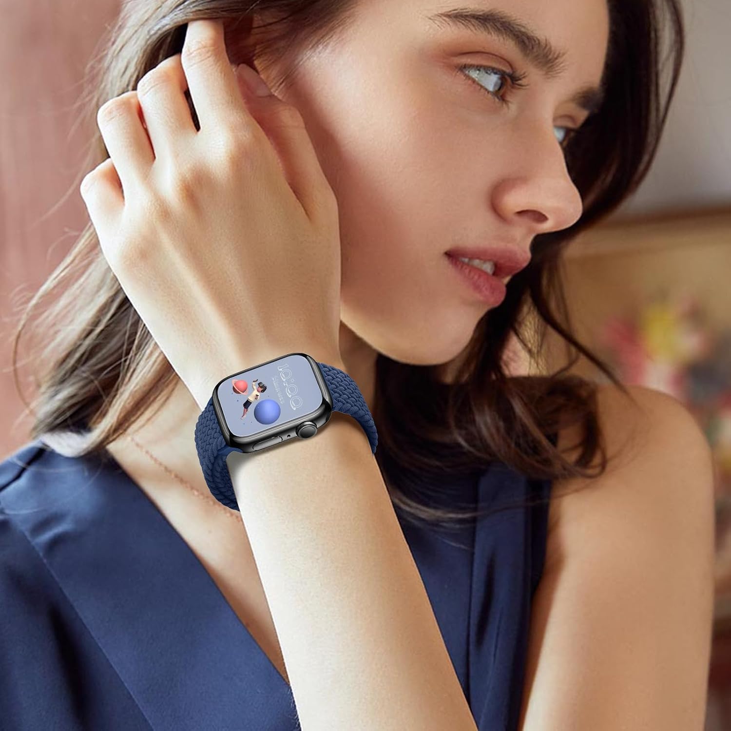 Thumbnail 6 de Hinnwer Nylon Magnetic Strap for Apple Watch 38–42mm (Midnight Blue)