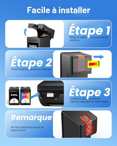 Thumbnail 4 de Skydo PG-540XL CL-541XL – Remplacement haute capacité pour Canon 540/541 (2 cartouches reconditionnées)