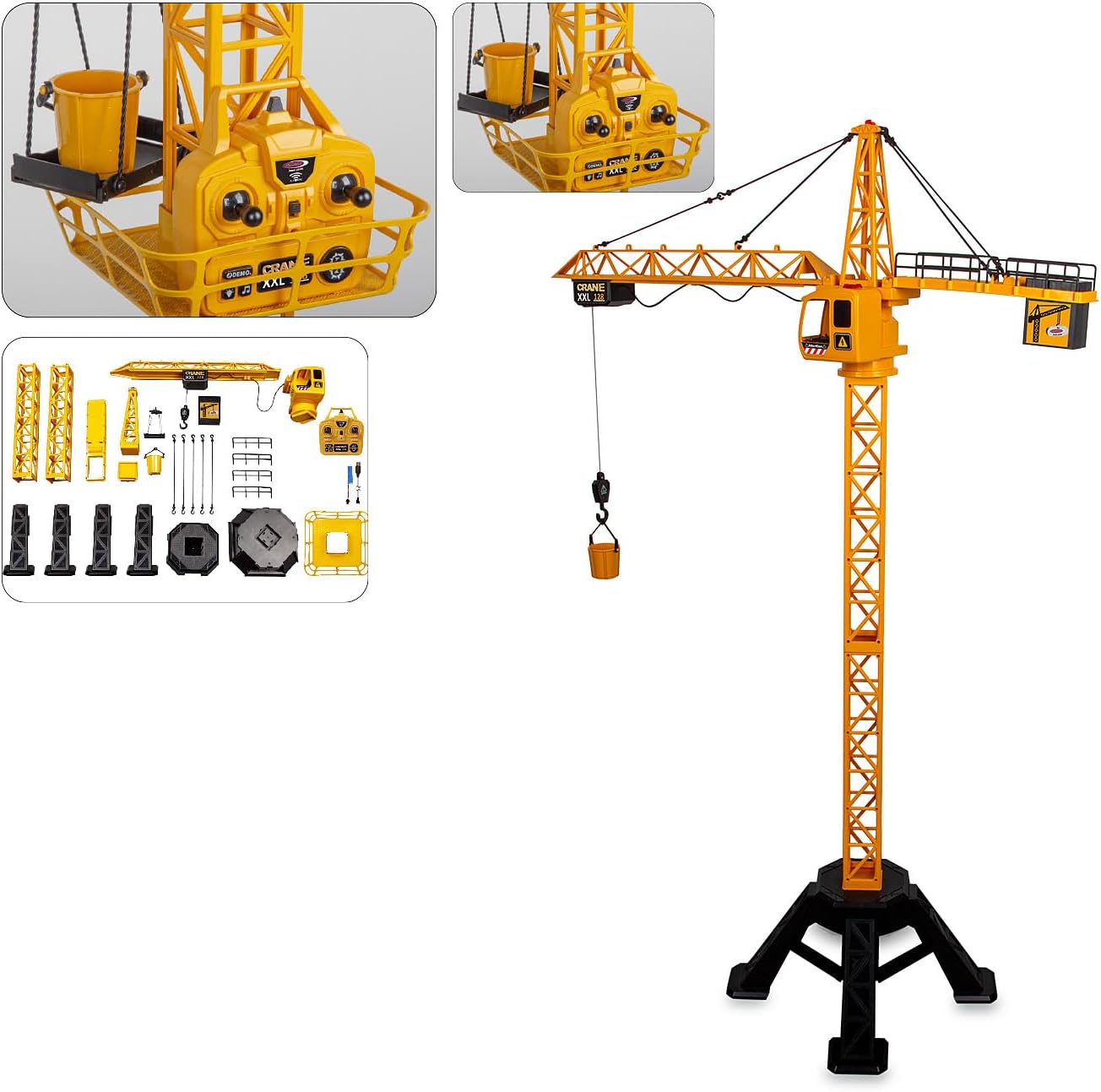 Thumbnail 4 de JAMARA 406320 Crane XXL 128 – dźwig wieżowy 2,4 GHz z metalowym hakiem