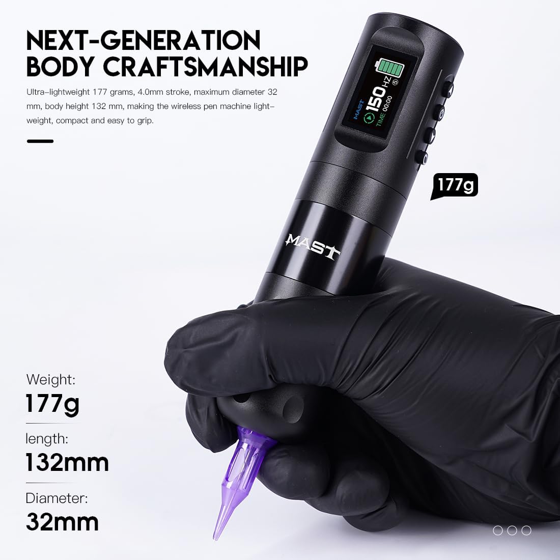 Thumbnail 4 de Mast Wing macchinetta tatuaggi Rotary Wireless 1800mAh