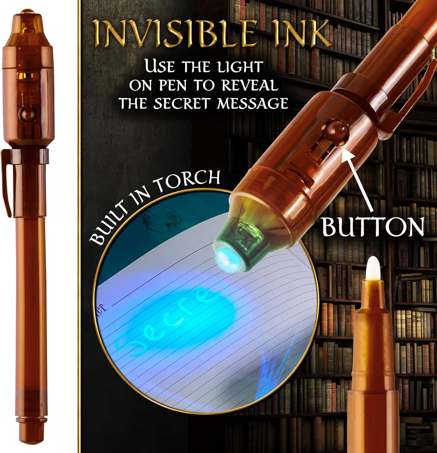 Detalle 2 de Harry Potter Lockable Diary UV Invisible Ink Pen ✍