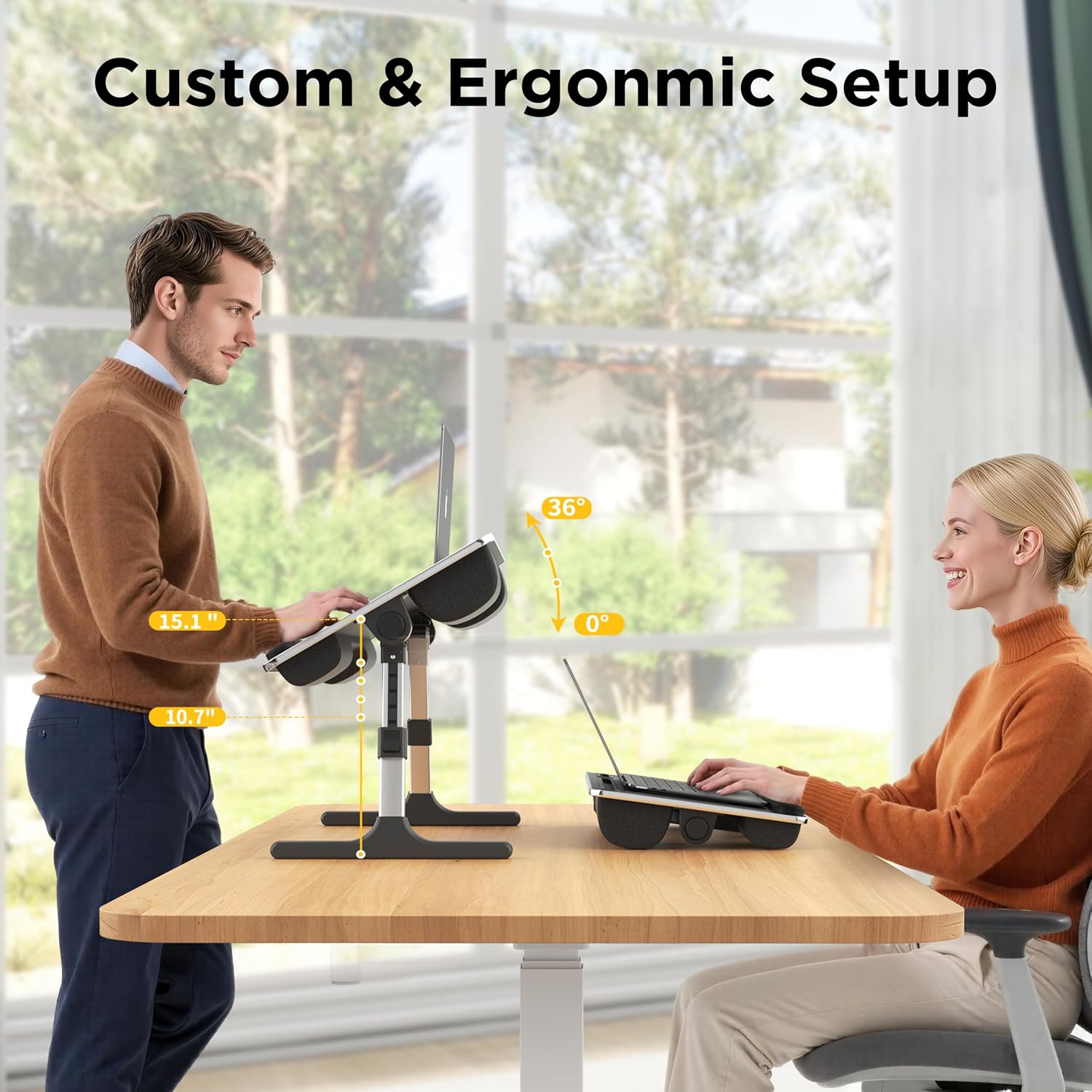 Detalle 2 de FoldWise 2-in-1 Bed Table & Lap Desk 28.3–39.8 cm