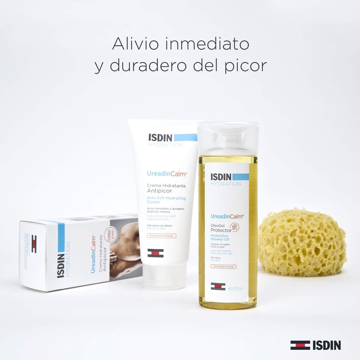Detalle de ISDIN Ureadin Calm OleoGel, olio doccia nutriente senza sapone per pelli secche