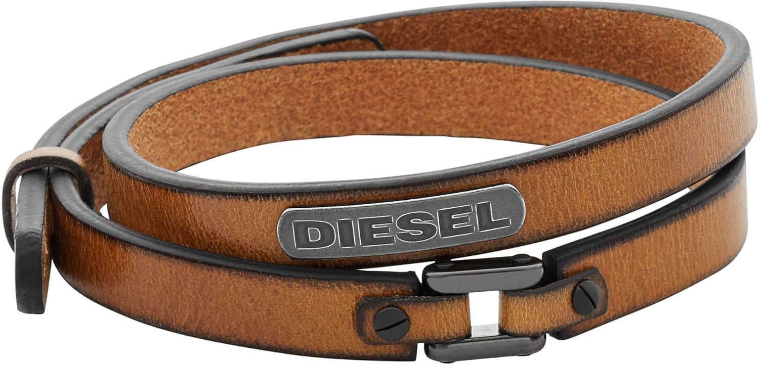 Thumbnail 4 de Diesel Bracelet homme en cuir ou synthétique avec fermoir à épingle
