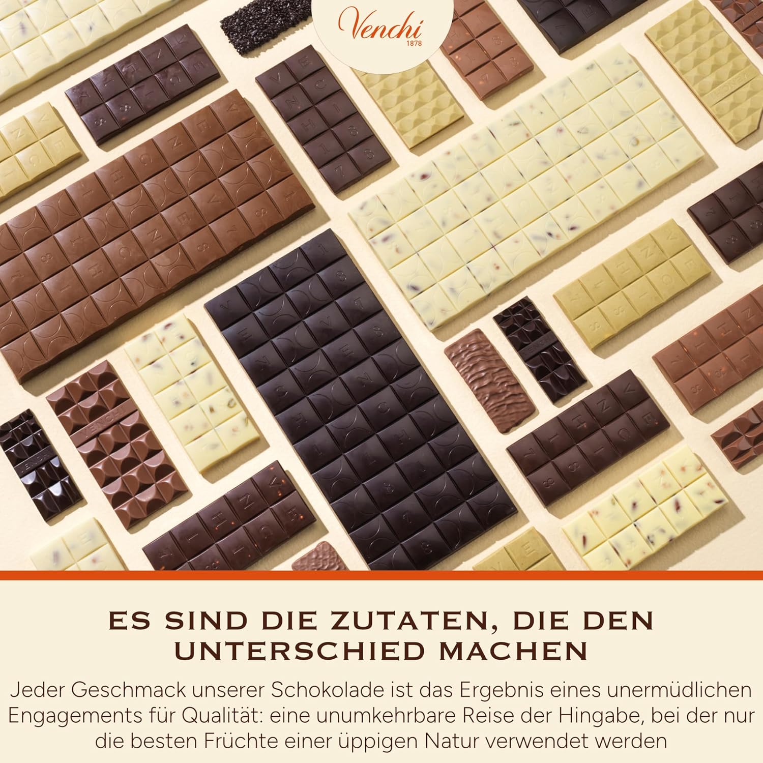 Thumbnail 6 de Venchi Tafel Cremino 1878 (110 g) – Milchschokolade mit Haselnüssen Gianduja & weiße Schokolade mit Mandelpaste, glutenfrei