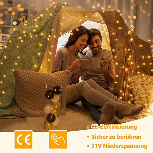 Thumbnail 6 de Ollny Außen-Lichterkette 40/80 m – 400 LED, IP44, dimmbar, 8 Modi, Timer