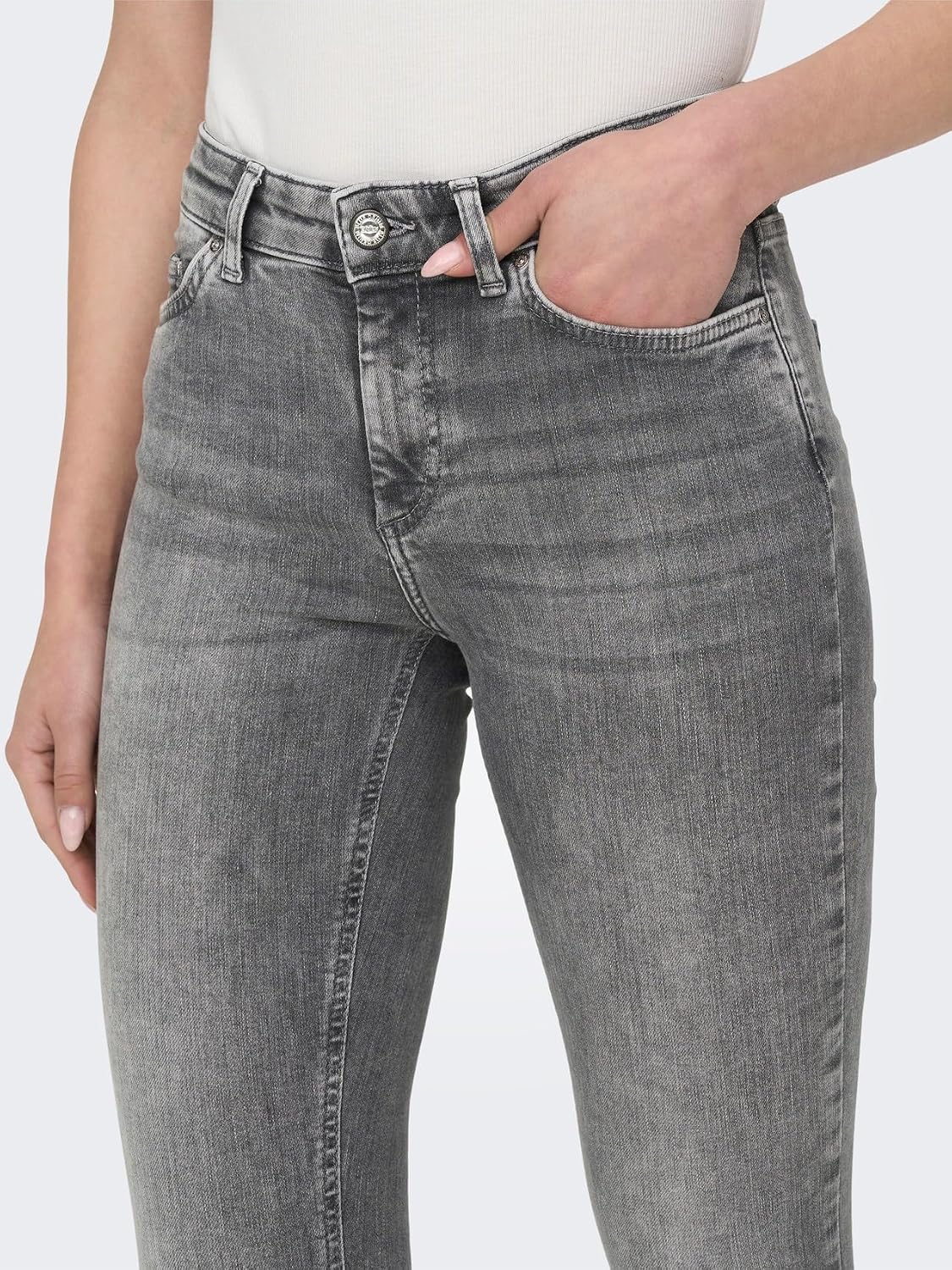 Detalle de ONLY Female Skinny Jeans ONLBLUSH – Mittlere Taille, Skinny Fit, knöchellang