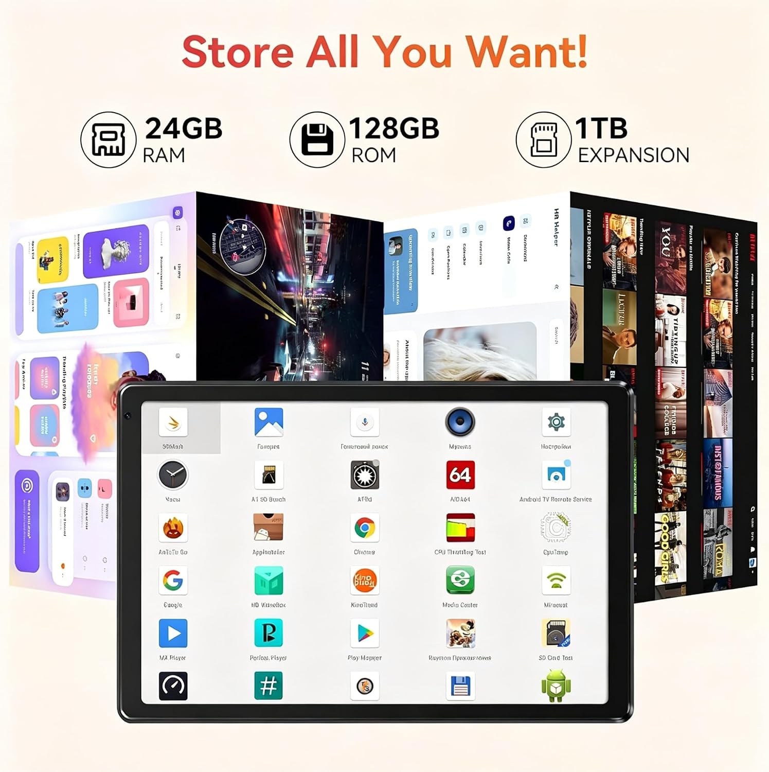 Detalle de Jeazans Android tablet 128GB
