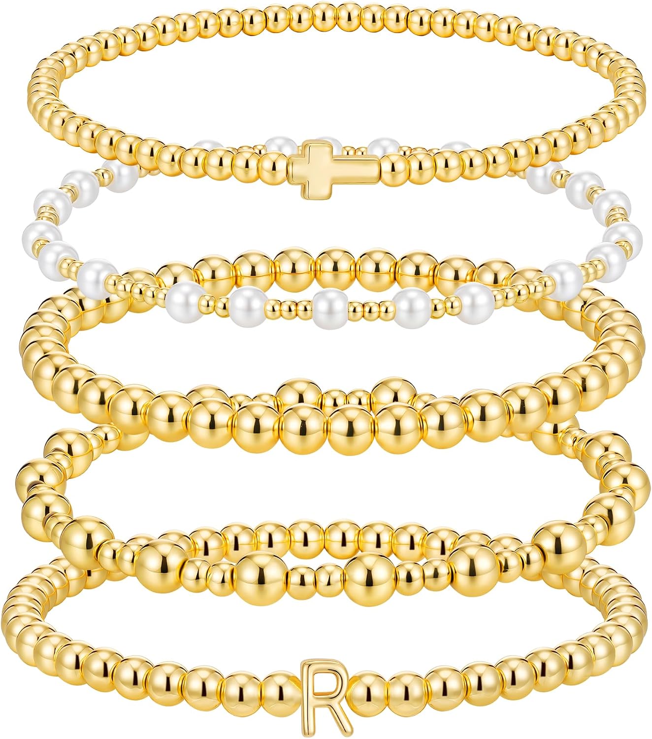 Detalle de Diorra Gold Bracelet Set, 14K Gold-Plated