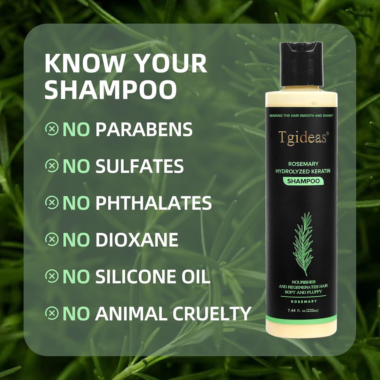 Thumbnail 6 de Tgideas Rosemary & Biotin Shampoo for Thinning Hair: Gentle Daily Care for Fuller, Stronger Strands
