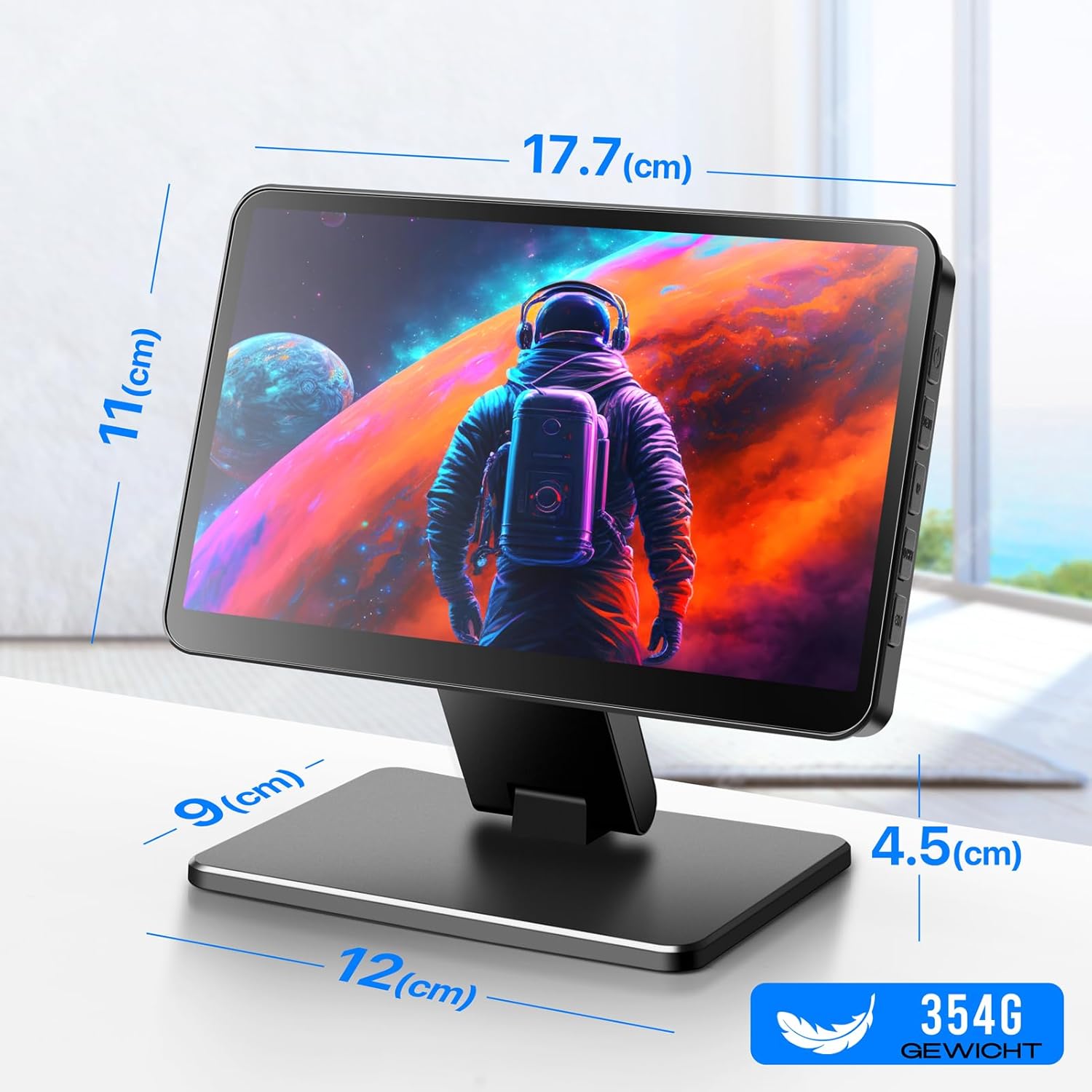 Thumbnail 5 de ROADOM 7" Touchscreen Monitor für Raspberry Pi IPS 1024×600 FHD Display mit Gehäuse