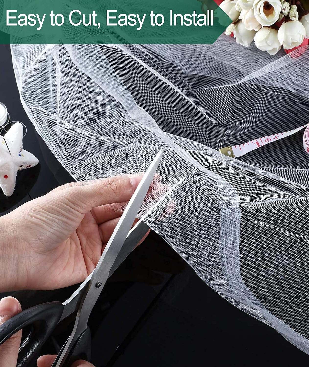 Thumbnail 6 de Wohohoho Garden Insect Mesh Netting 10ft x 16ft (3m x 5m): Ultra-Fine Plant Covers for Garden Protection