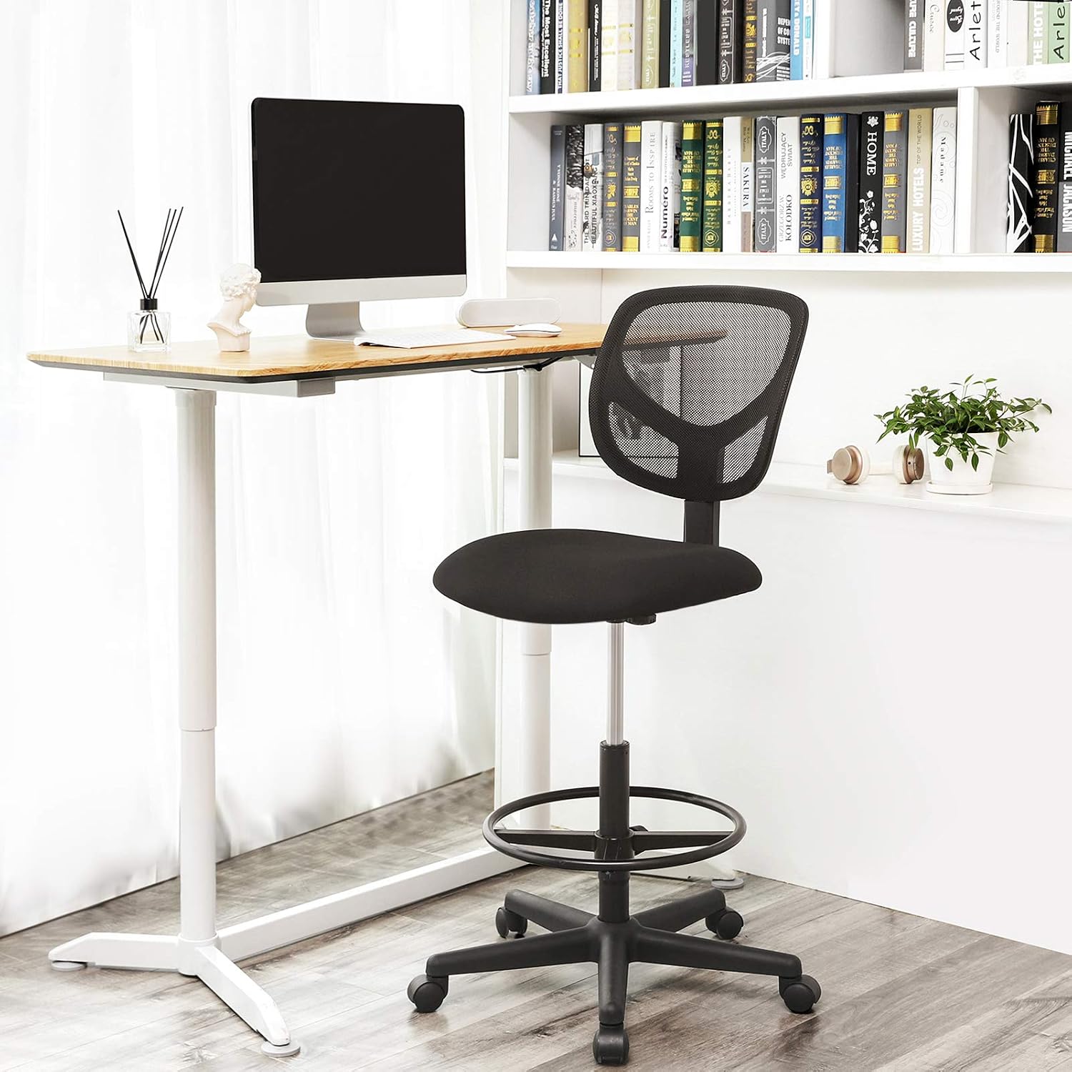 Detalle 2 de SONGMICS OBN15BK Sedia a rete ergonomica 120 kg
