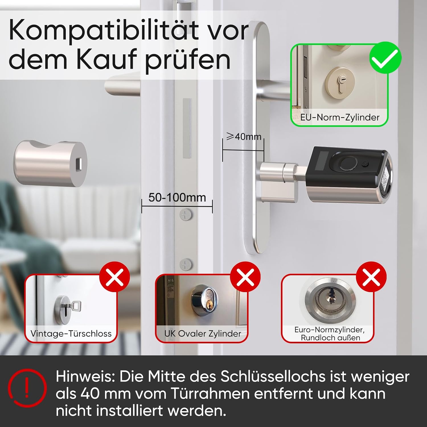 Thumbnail 5 de WELOCK Touch41 TĂŒrschloss Fingerabdruck 100 đ