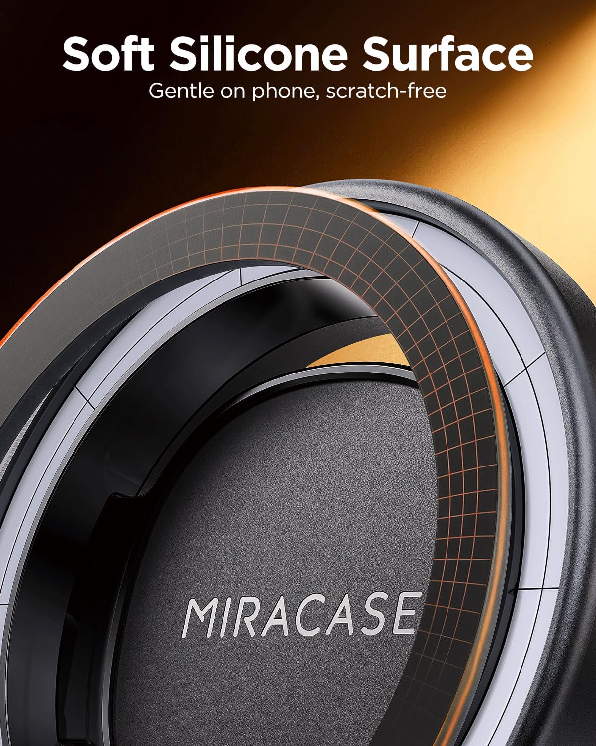 Detalle de Miracase MagSafe Car Mount with 360° Adjustable Magnetic Phone Holder