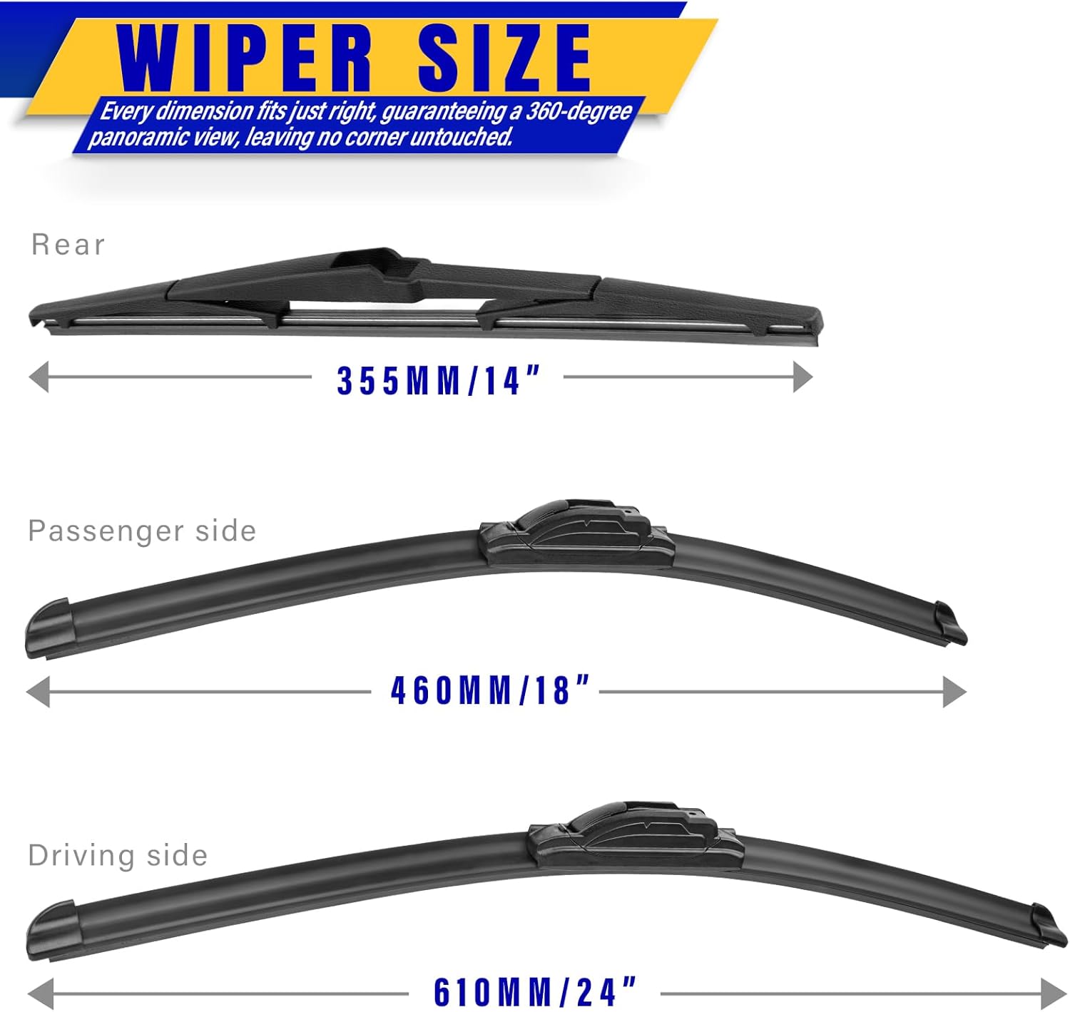 Detalle 2 de 3 Wipers Replacement Set 24"/18"/14"