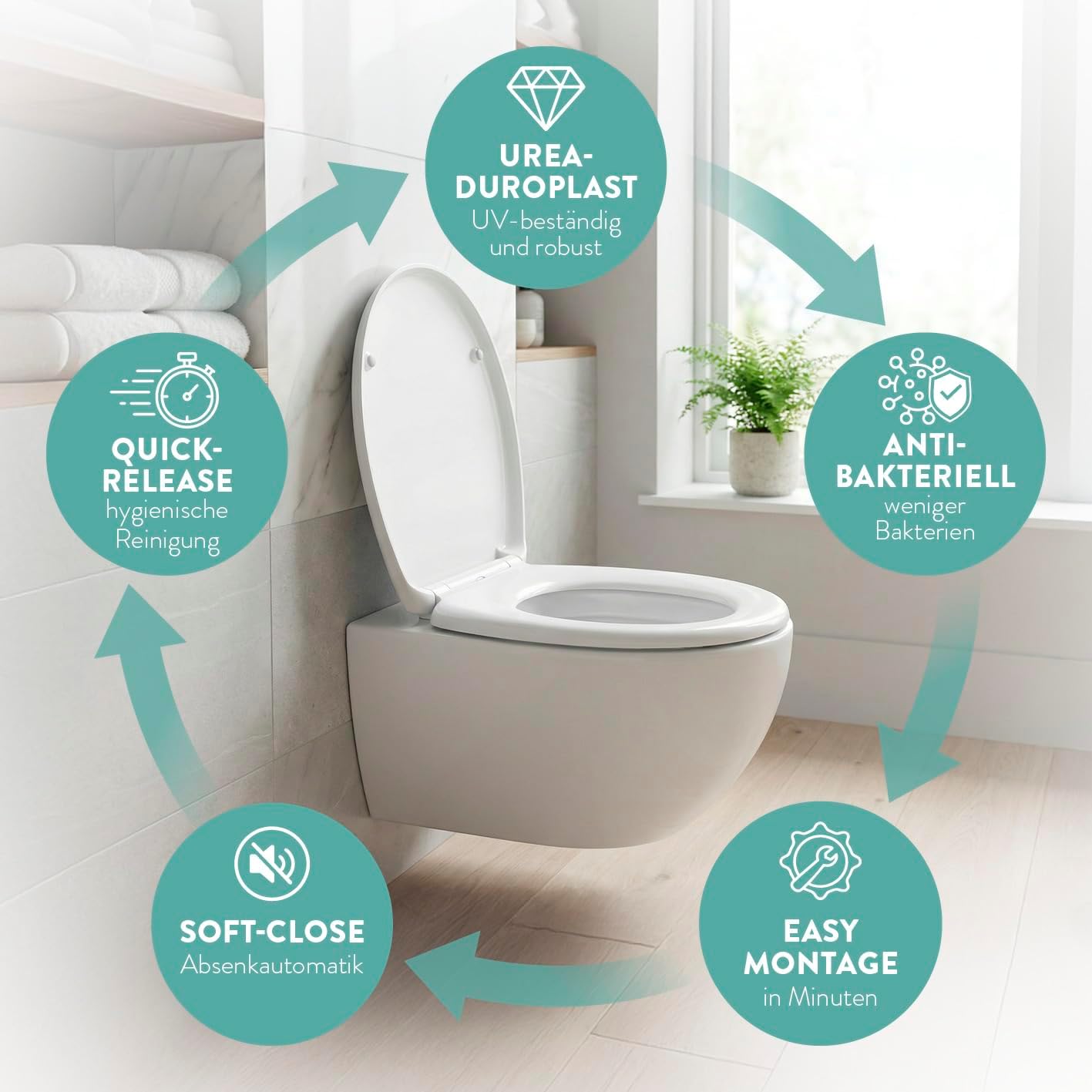 Thumbnail 1 de Benkstein Toilettendeckel oval mit Absenkautomatik