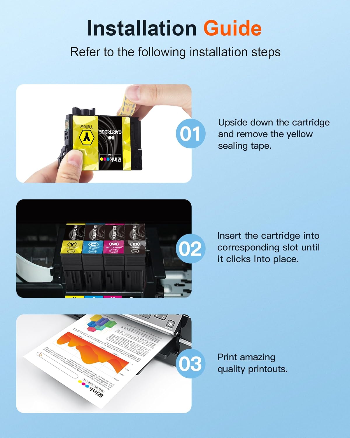 Detalle de E-Z Ink Pro 212/212XL Remanufactured Ink Cartridges, 8-Pack for Epson