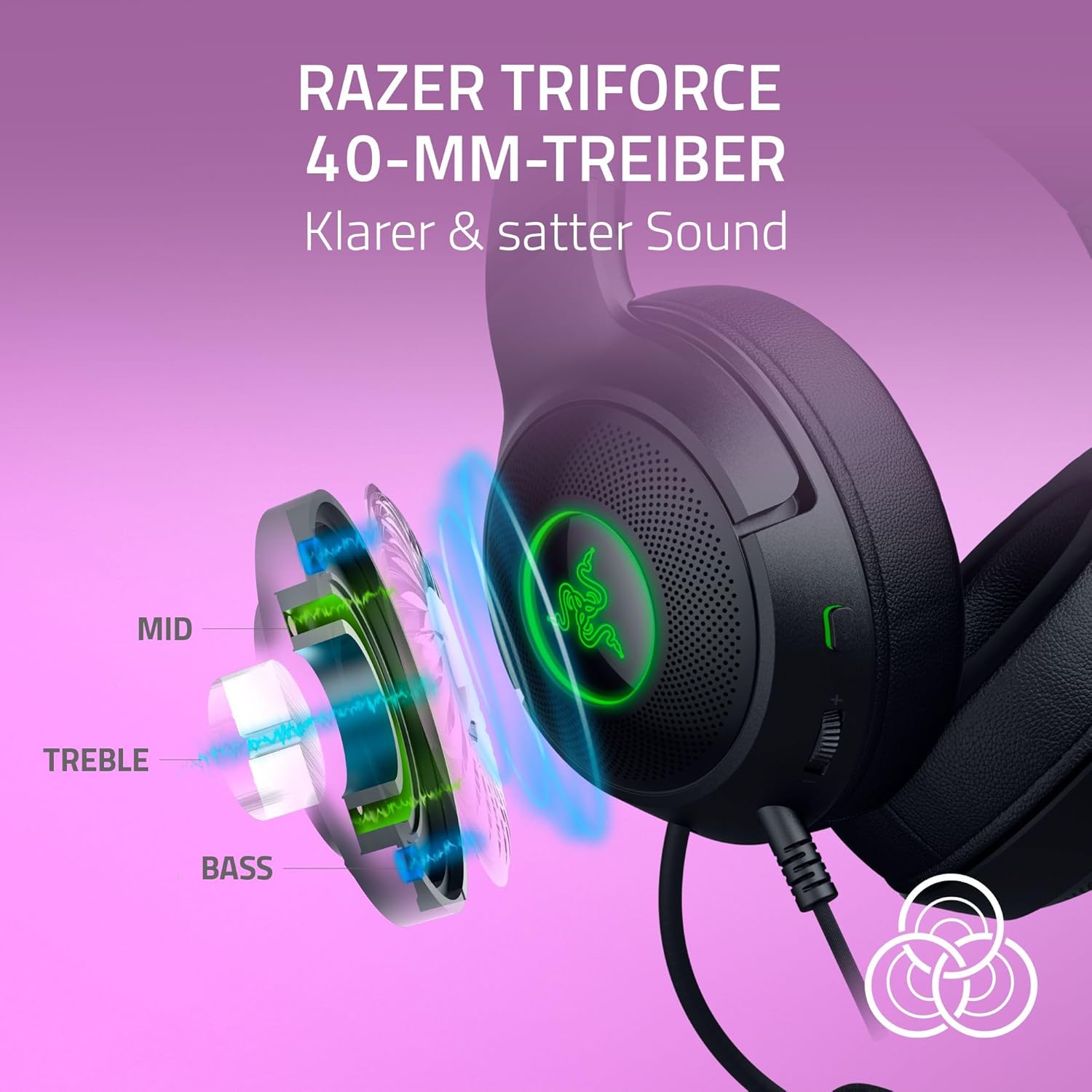 Thumbnail 4 de Razer Kraken Kitty V2 – kabelgebundenes RGB-Headset mit 7.1-Surround, HyperClear Mikro und Katzenohren-Look (schwarz)