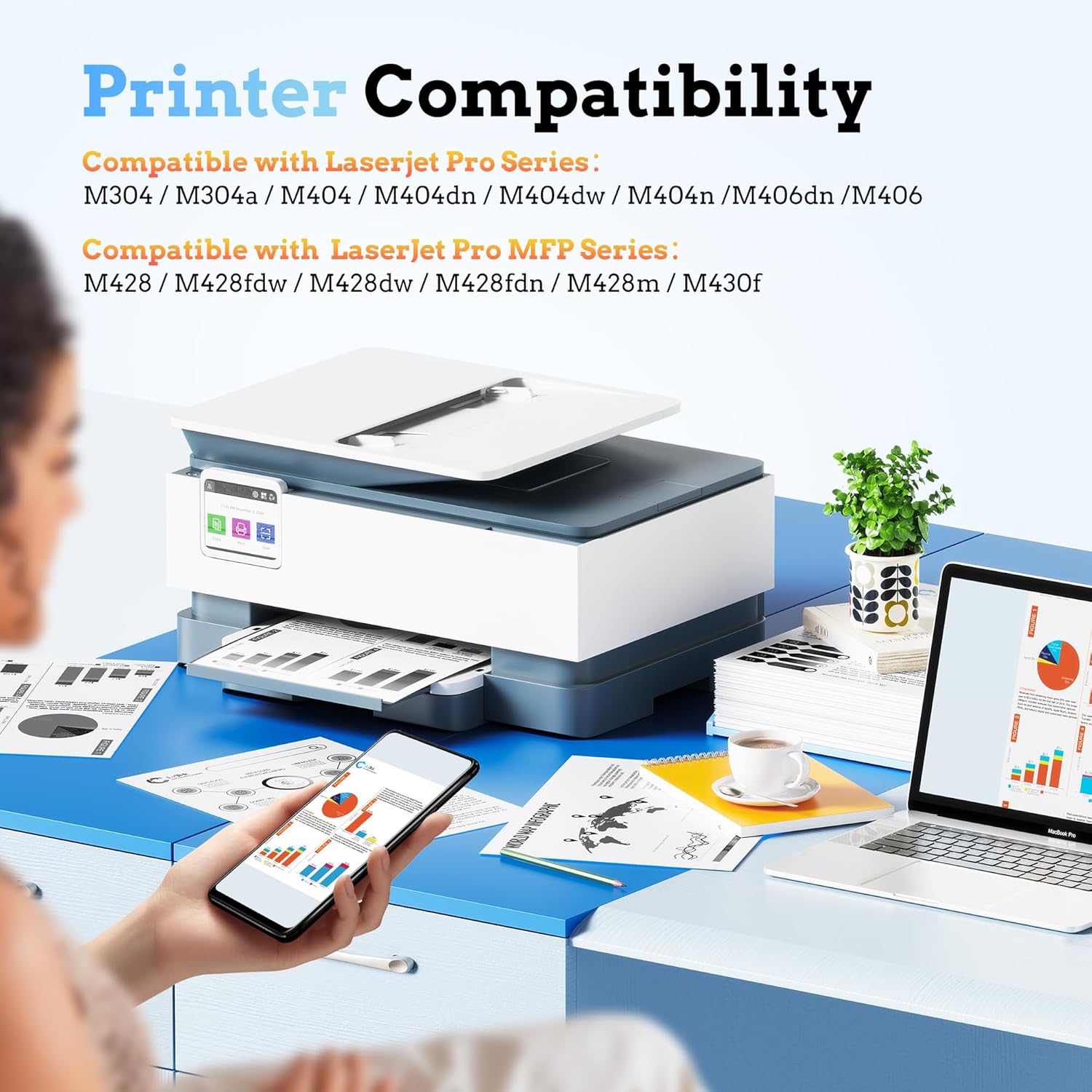 Detalle de LxTek 59A/CF259X CF259A Schwarz Toner mit Chip – kompatibel für HP LaserJet Pro (M404/M428, 1er Pack)