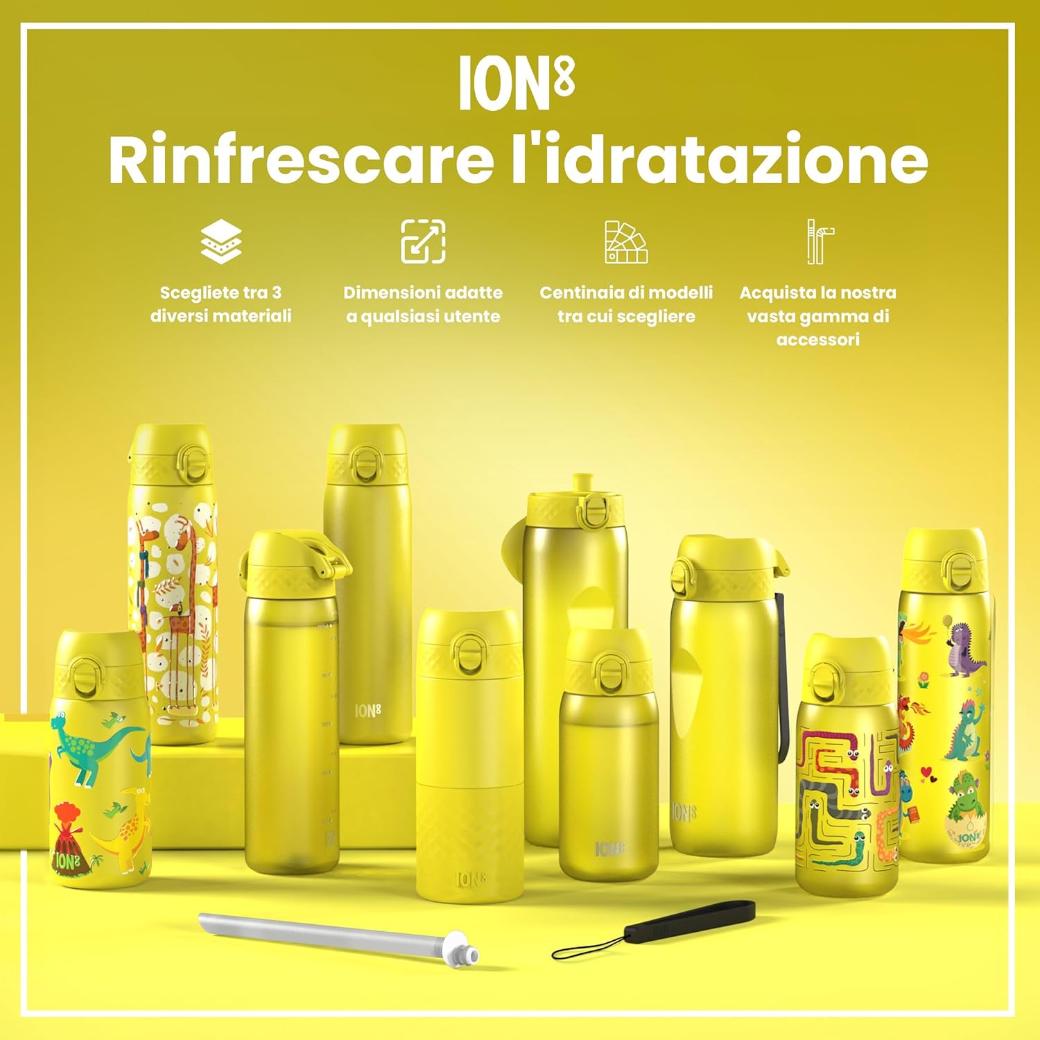 Thumbnail 6 de Ion8 Borraccia a Prova di Perdite 500ml – Facile da Aprire, Lavabile in Lavastoviglie, Senza BPA