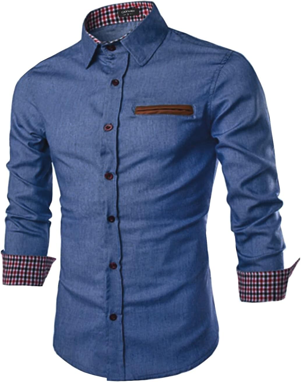 Thumbnail 6 de COOFANDY Denim Shirt Langarm – Jeanshemd mit Kent-Kragen und Cowboy-Style