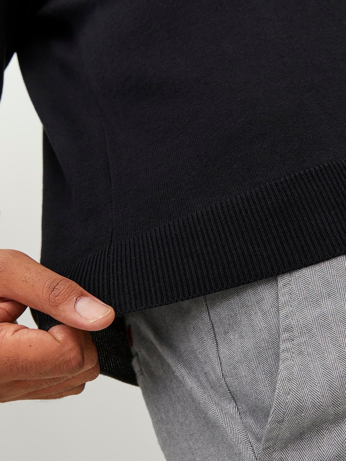 Detalle 2 de JACK & JONES Jjebasic Knit Crew Neck NOOS: maglione girocollo in cotone organico